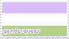 a genderqueer flag stamp
